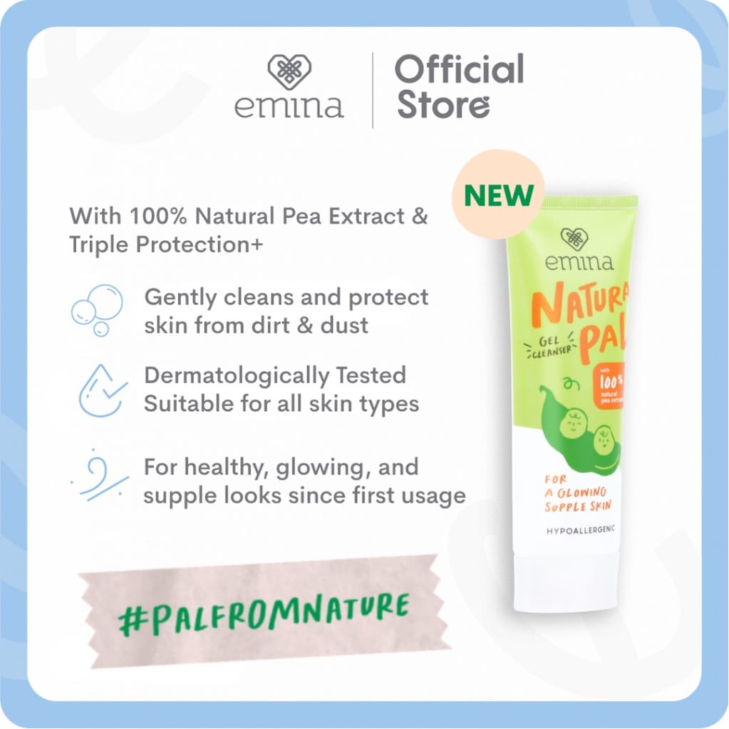 ((BISA COD) Emina Natura Pal Gel Cleanser 100ml