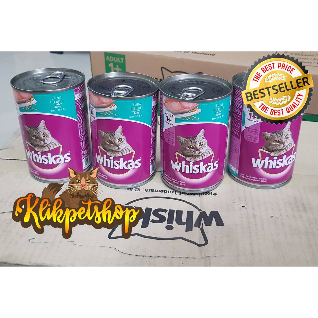 Makanan Basah Kucing Dewasa Adult Whiskas  Kaleng 400 Gram