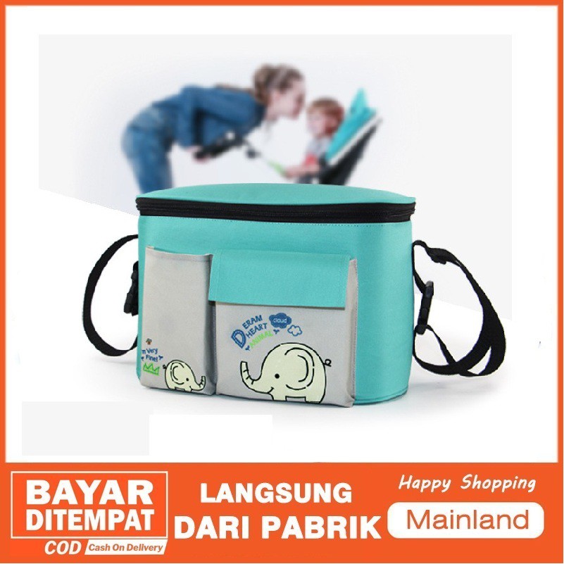 Mainland Diaper Bag Multifungsi Tas Bayi Stripe Series Selempang Mobil Tenteng Scroller TMM01-A