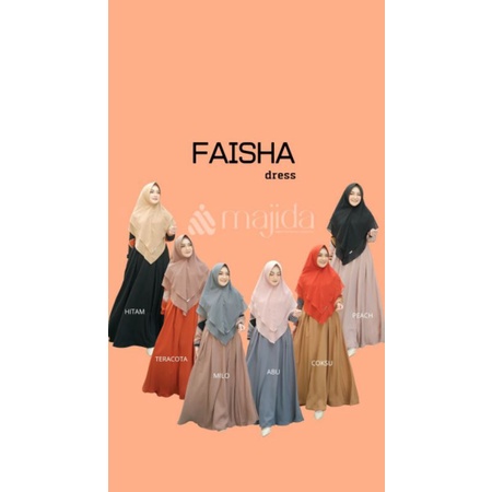 FAISHA DRESS (READY) SET BY MAJIDA ORIGINAL BRANDED | RUMAH GAMIS BRANDED ORIGINAL | GAMIS MURAH BRA