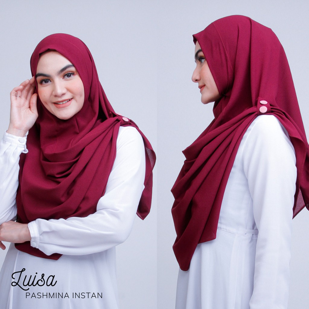 Jilbab Pashmina Instan Terbaru LUISA | Shopee Indonesia