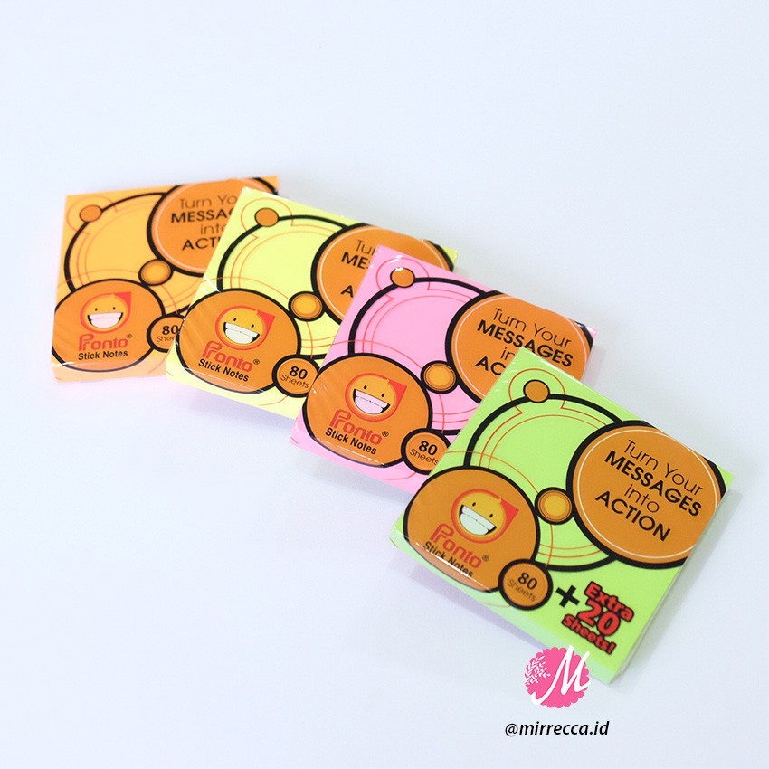 

100 LEMBAR - 75 X 75 MM - PRONTO BRILLIANT STICKY NOTE PAD