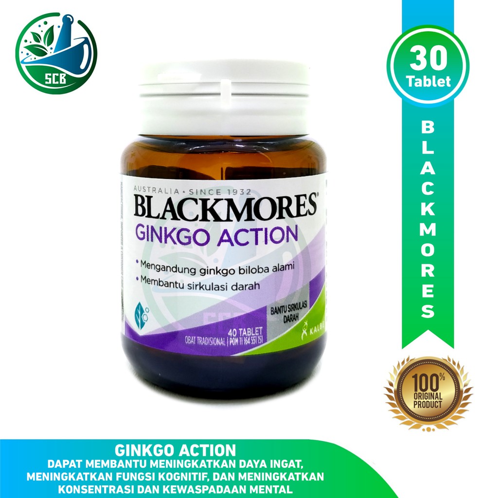 Blackmores Ginkgo Action - Vitamin Untuk Membantu Daya Ingat (Pikun)