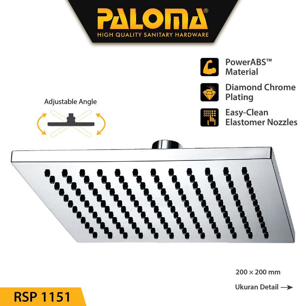 PALOMA RSP 1151 Rainshower Head Shower Rain Sower Mandi Atas Kepala