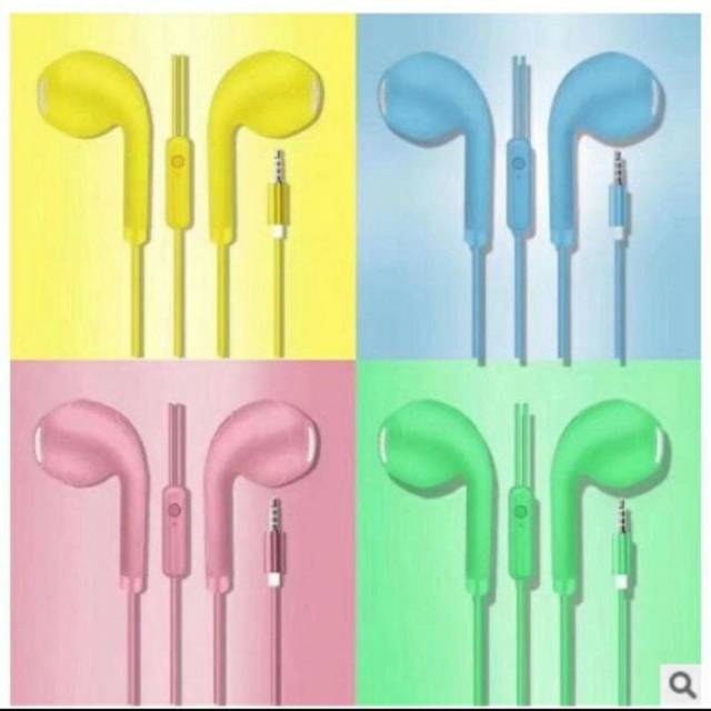 Headset stereo macaron U19 handsfree extra bass earphone