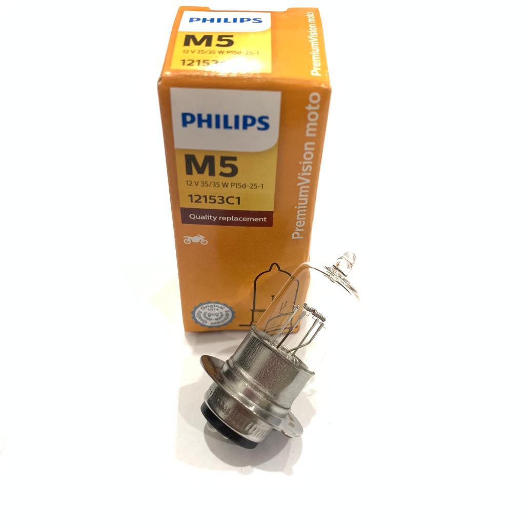 LAMPU DEPAN BOHLAM HALOGEN MOTOR PHILIPS ESSENTIAL MOTOR 18 25 35 WATT