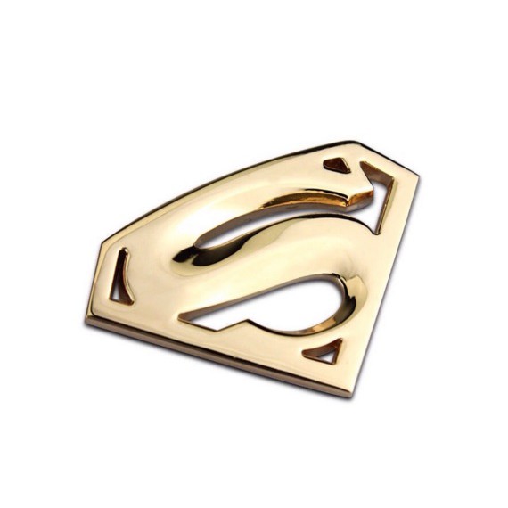 3D Superman Emblem Full Metal Sticker SuperHero Stiker Car Logo