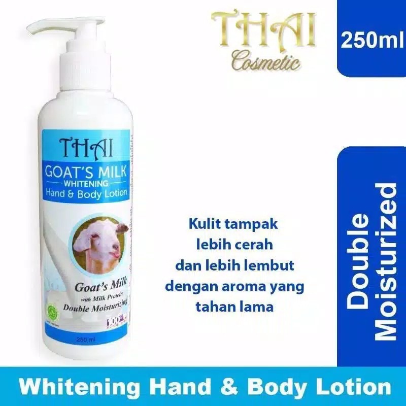 (CYBER) COD THAI GOAT’S MILK HAND AND BODY LOTION 250ML BPOM - Thai goats milk lotion Ready stock