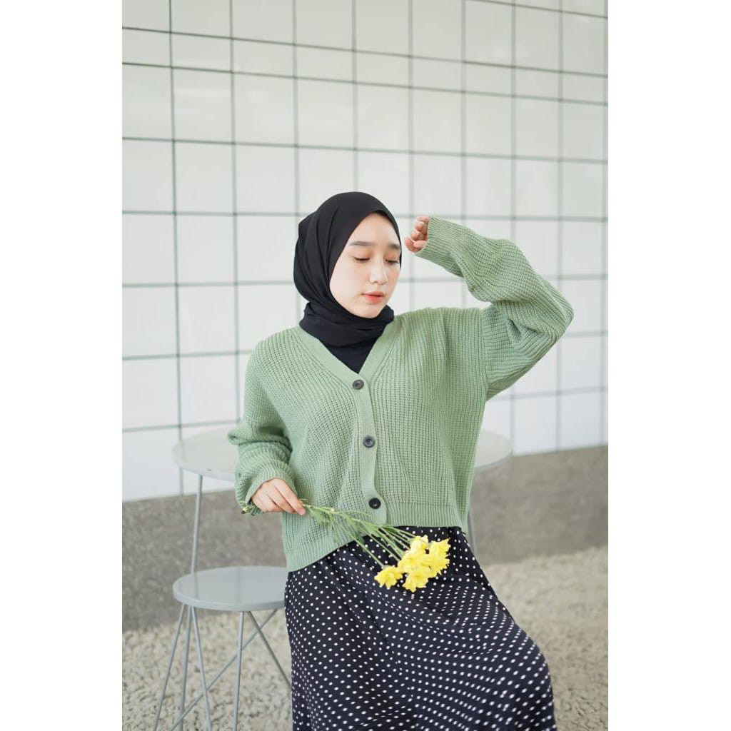 imah_momo | Wima Cardi Rajut Wanita Cardigan Rajut Dress Rajut Import Wanita Kekinian 2021