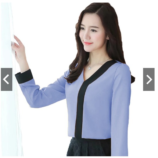 Fifi Fashion Blouse Tangan Panjang Wanita Gaya Korea Model Terbaru Titin