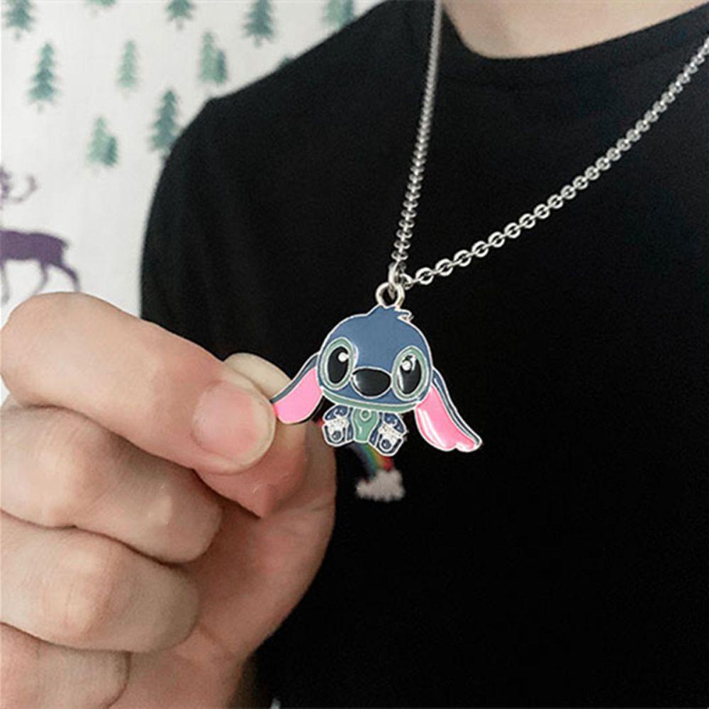 Nickolas1 Lilo &amp; Stitch Liontin Aksesoris Lucu Kalung Hadiah Ornamen Perhiasan Anime Necklace