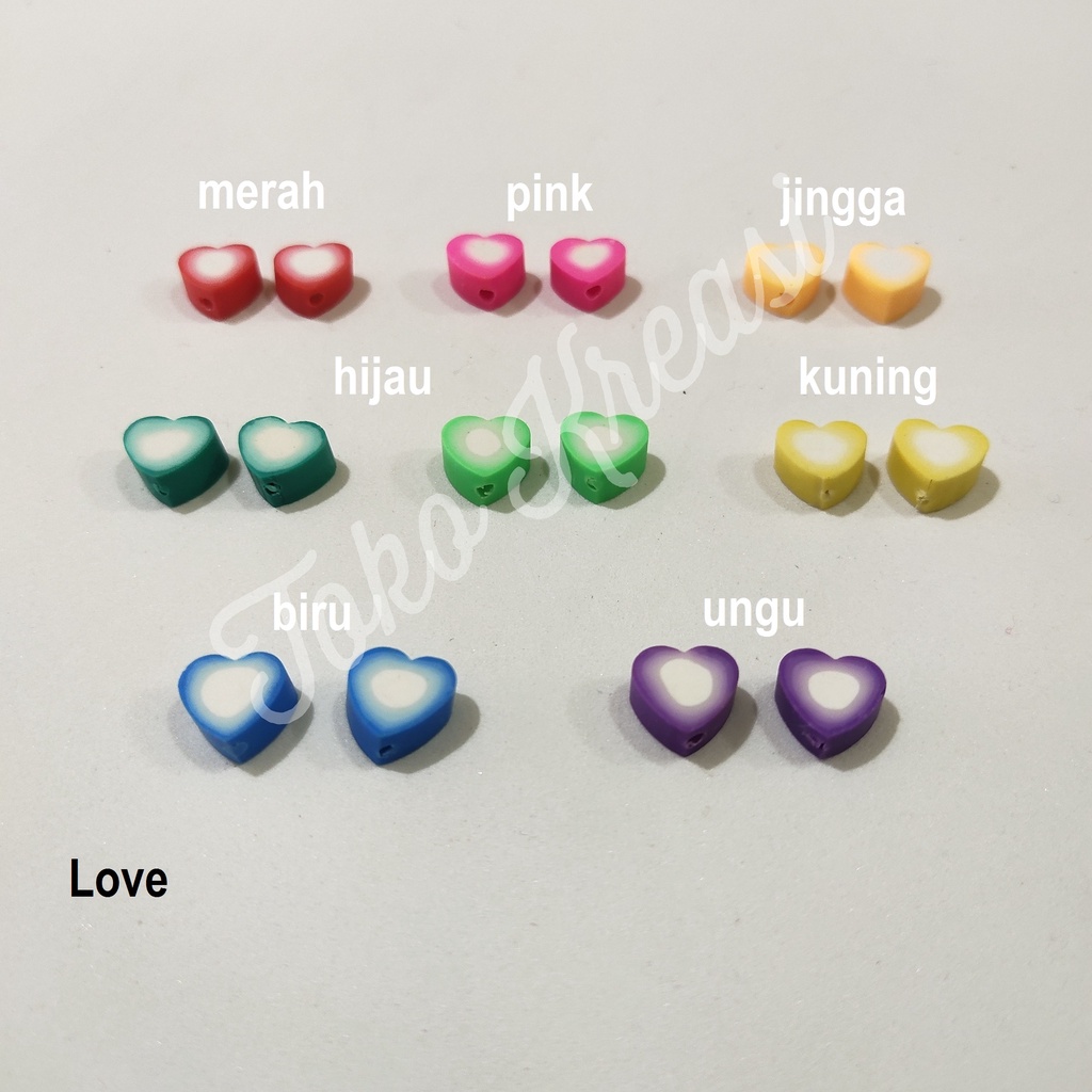 Clay Polymer mini Bros  motif uk 9mm - 12 mm per pcs