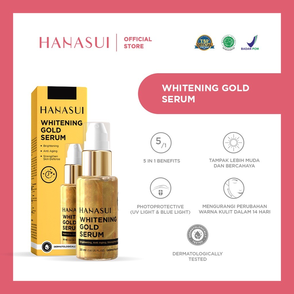 HANASUI - Serum Whitening Gold New Look & New Formula (BPOM)