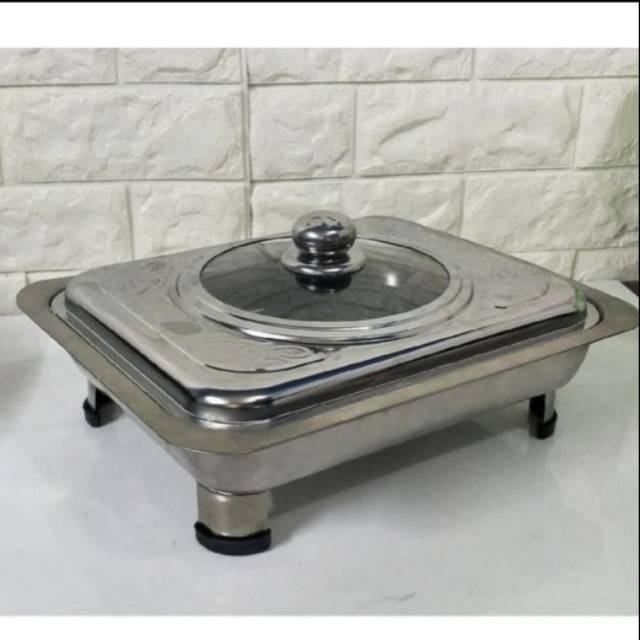 Panci Kotak Penghangat Makanan Prasmanan Tutup Kombinasi GSF