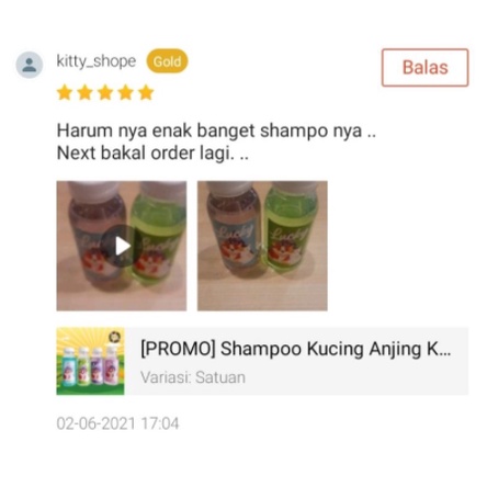 LUCKY 100 - Shampoo Kucing Anjing Kelinci ANTI KUTU &amp; JAMUR MURAH 100 ml