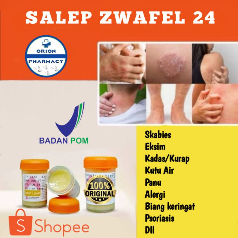 Salep 24 Sulfur Belerang Original Salep Zwafel 24 BPOM Obat Gatal Kulit Eksim Panu Kadas Kurap Jamur