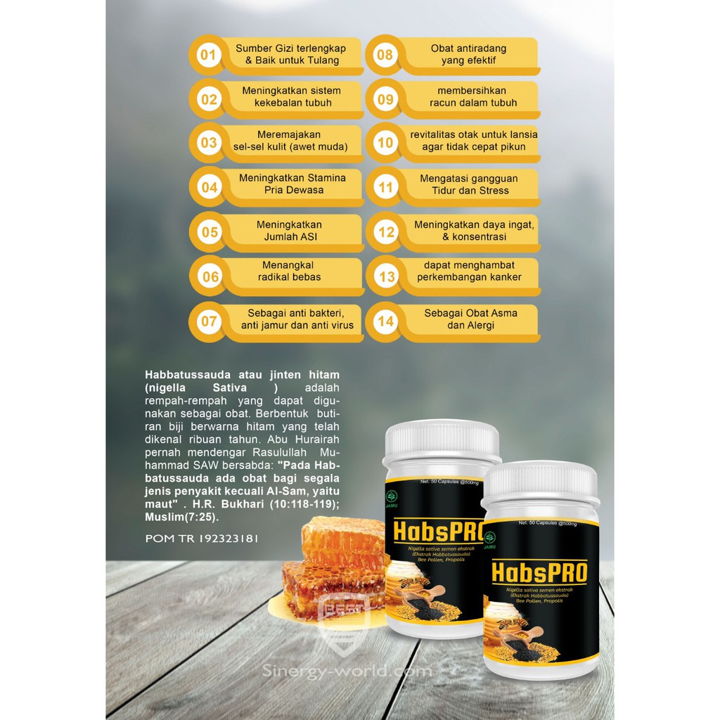Obat Herbal Habspro Habbatussauda Propolis Jinten Hitam Suplemen Habs Pro Indonesia