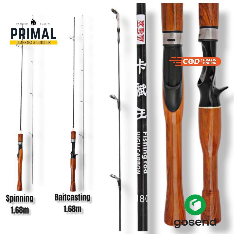 Promo Joran Pancing Putar/Joran Pancing Casting Cepat Karbon Joran Pancing Air Segar Dan Laut Joran
