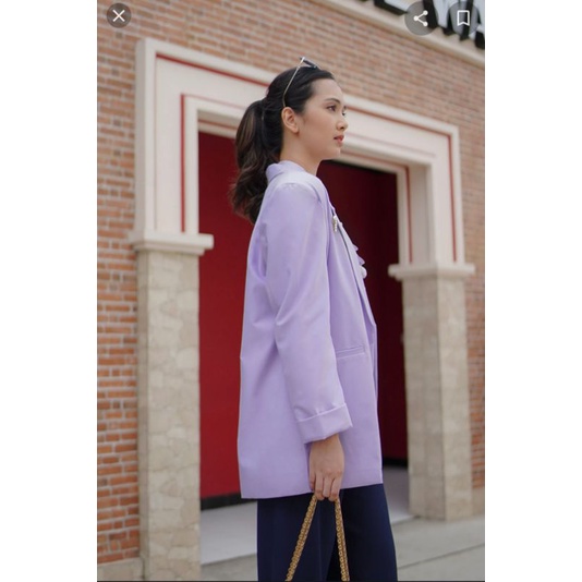 New Leia Blazer Lilac Benang Jarum