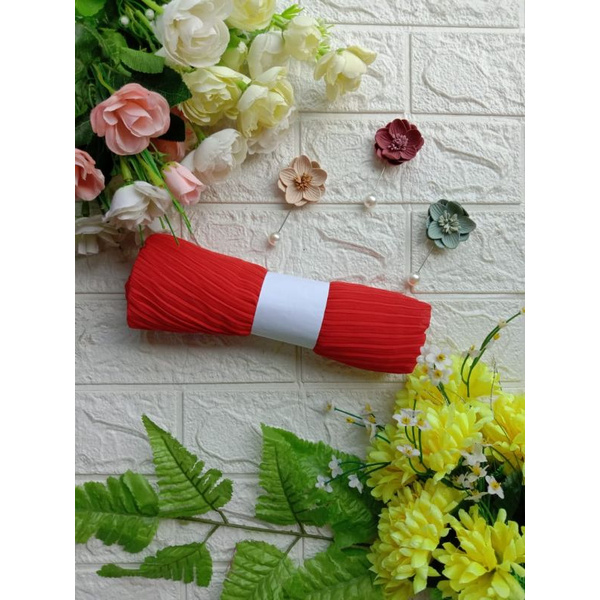 PASHMINA PLISKET by ASSYIFA ••pasmina plisket lidi-Terracotta