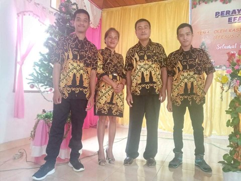 Batik Couple Keluarga Sania Ruffle Ori Ndoro Jowi Dnt Ulir Kuning