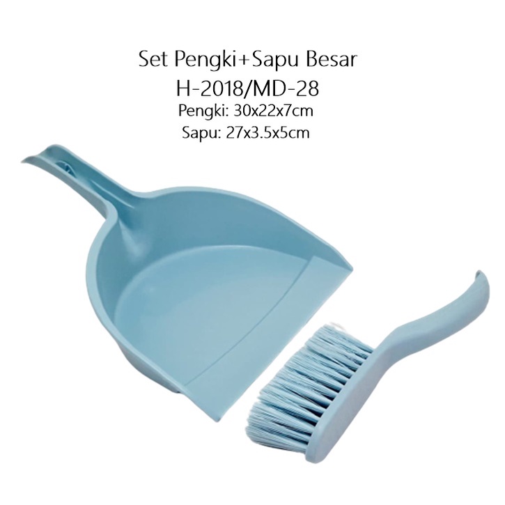 [1 Lusin] Set Dustpan Sapu/Pengki Sapu Besar