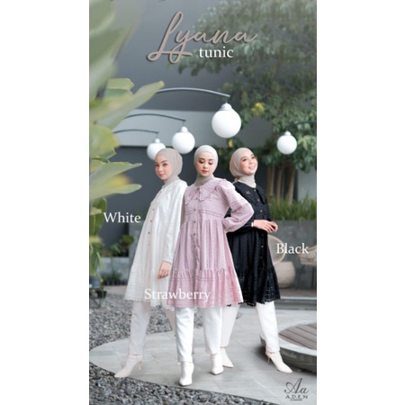Tunik Original Lyana Tunic by Aden|Tunic Syari|Tunik Sultan|Tunik Branded|Tunik Adem|Tunik Halus|Tun