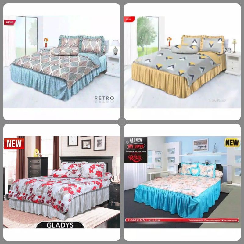 BEDCOVER MY LOVE RUMBAI KING T30 180X200CM TRIANGLES,RETRO,GARDENA