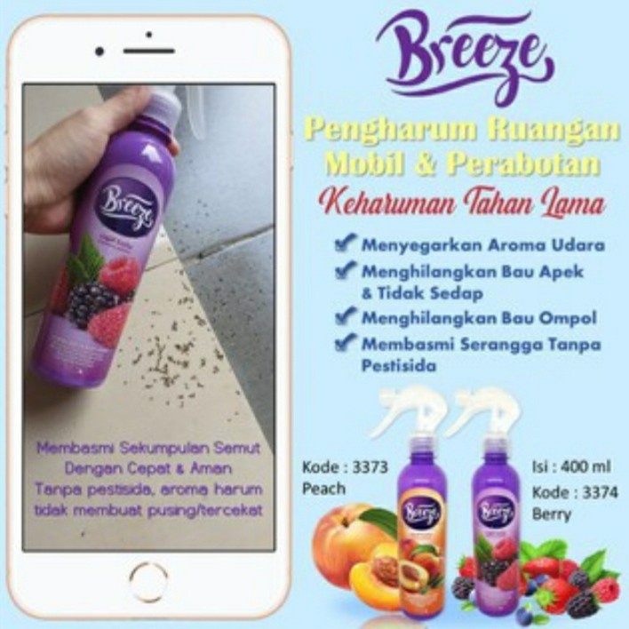 BREEZE Aroma Pengharum Ruangan Extra 24 Jam Non Stop ORI from EGYPT /Wangi MANTApp