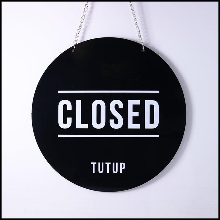 

Open Closed Papan Akrilik Buka Tutup Sign Board Signage Toko Acrylic