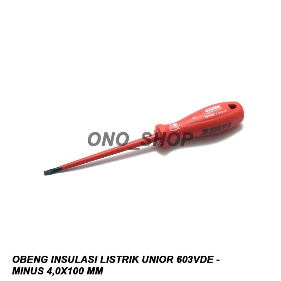 UNIOR 603VDE - Minus 4,0x100 mm - Obeng Insulasi Listrik