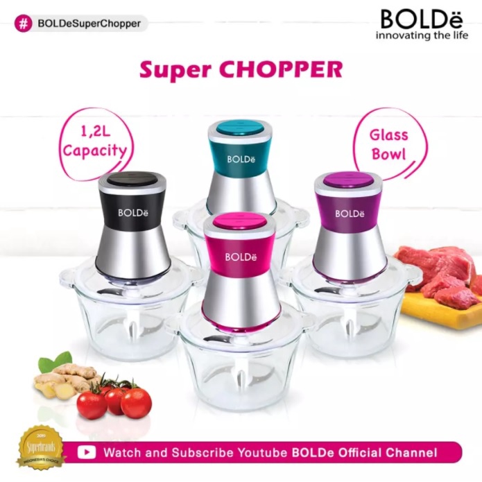 Food Chopper  BOLDe Super Chopper Stainless 1,2 Liter Garansi Resmi