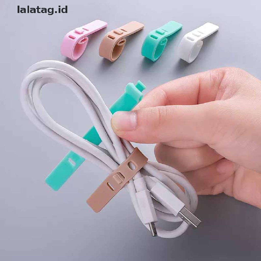 4 Pcs holder Penyimpanan Kabel Bahan Silikon