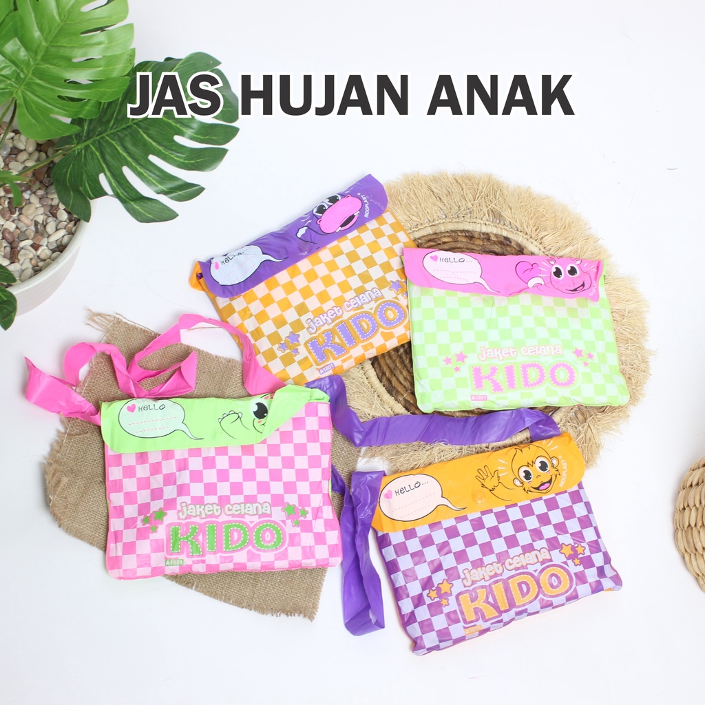 Jas Hujan Pria Wanita Untuk Anak / Jas Hujan Anak / Mantel Jas Hujan Anak Setelan Baju Dan Celana