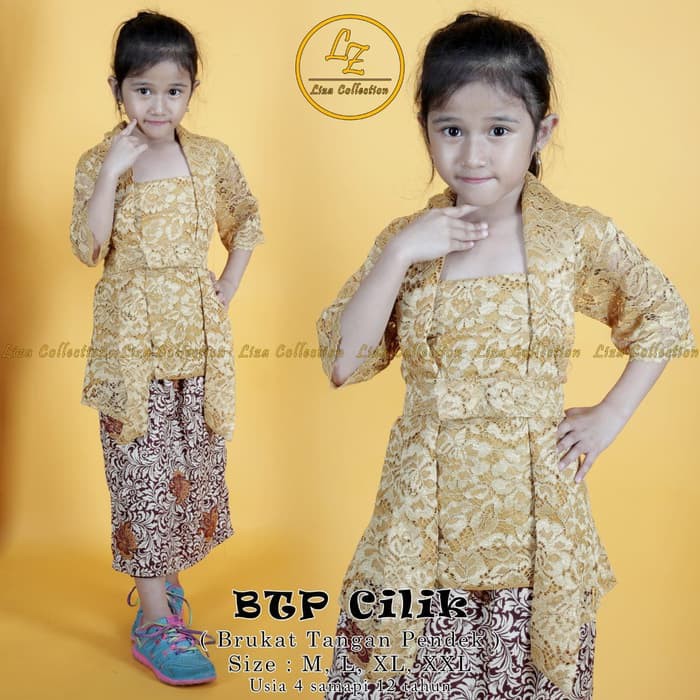 kebaya modern brukat anak