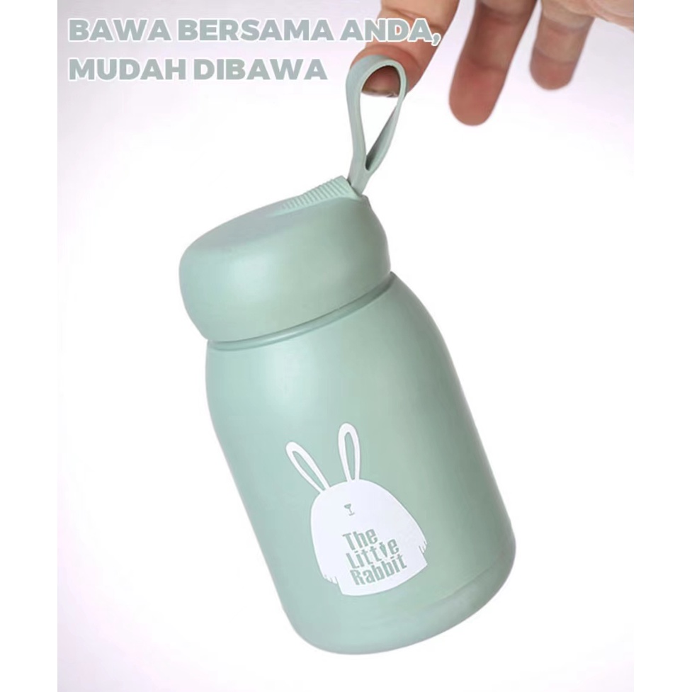 OH Botol Minum Kaca 350ML Cover Plastik Anti Slip