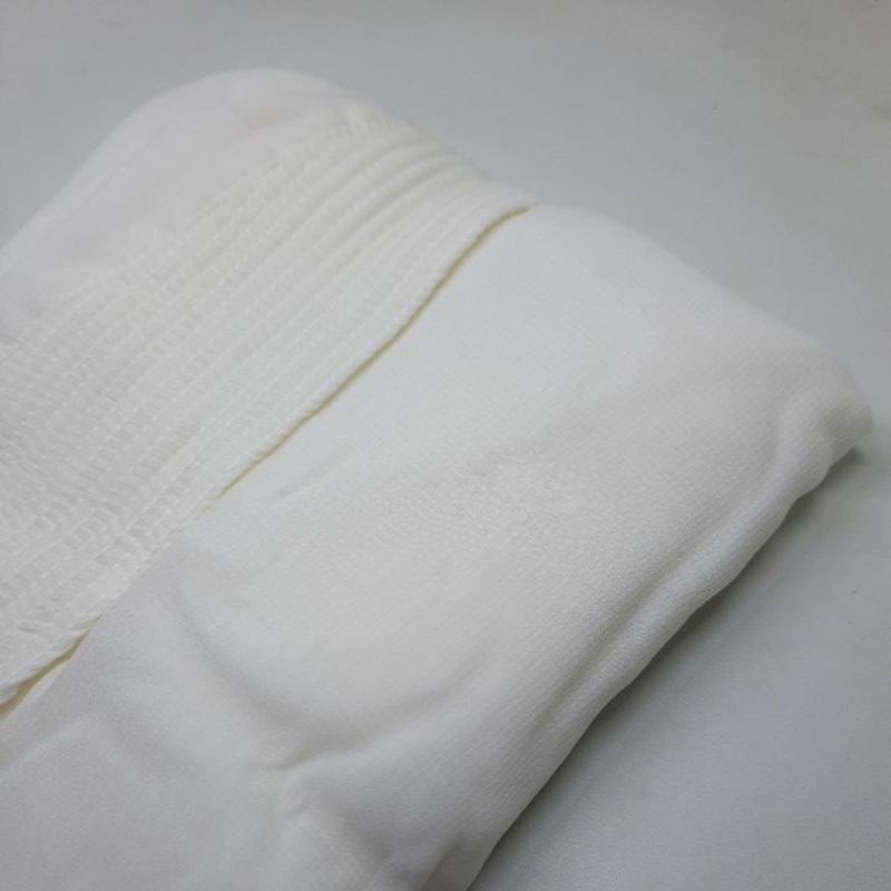 SALE Hijab Khimar livia alifa 2 layer oval / Jilbab 2 layer-Standar Putih Tulang