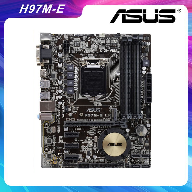 PREORDER ASUS H97M-E Motherboard 1150 Motherboard DDR3 Support Xeon E3 1280 v3 Core i7 4790K Cpus 16