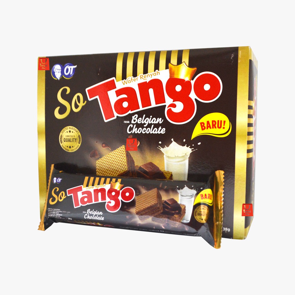 

BOX So Tango Belgian Chocolate Biskuit Wafer Renyah Dengan Krim Coklat Belgian - 12pcs x 38gr