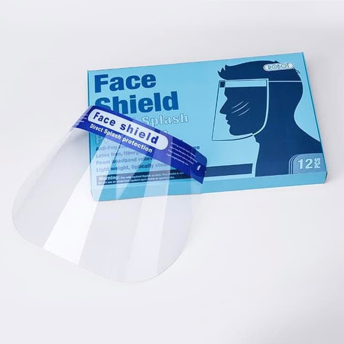 1 BOX SEGEL ISI 12 PCS Face Shield Pelindung Wajah Anti Fog APD Kacamata Corona - Robot MZ001 LIVE