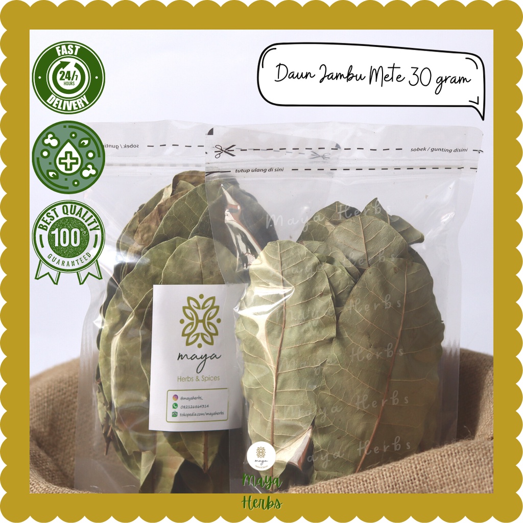 Daun Jambu Mede / Mete Kering 30 gram ( Anacardium Occidentale )