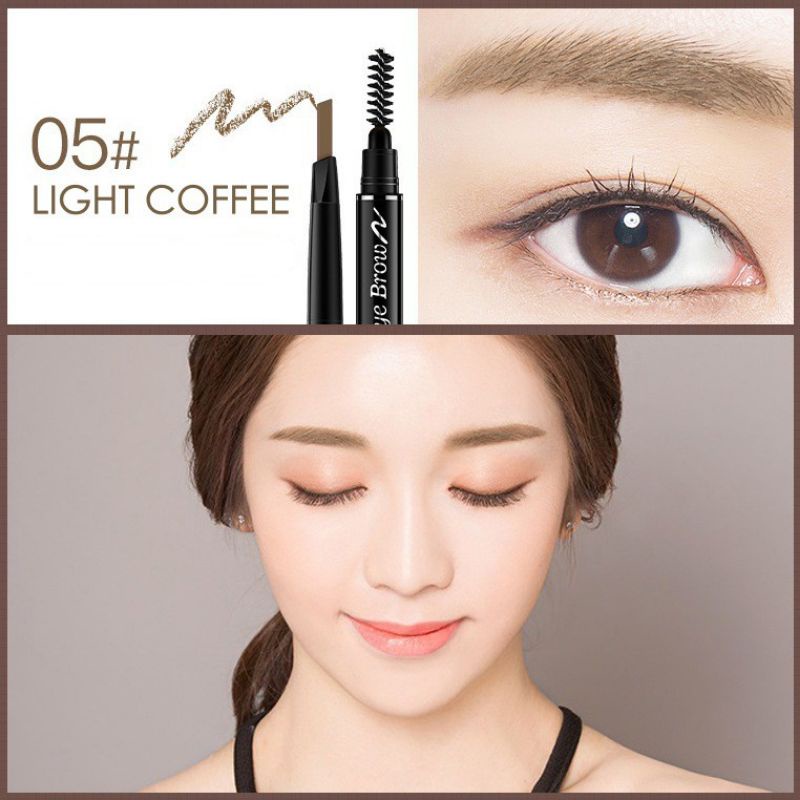 Medan Termurah Pencil alis pencil eyebrow + brush lameila