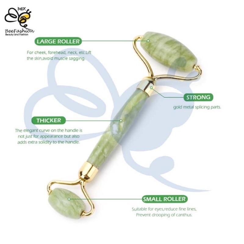 ALAT PIJAT WAJAH TERAPI MUKA BATU JADE ROLLER GIOK GUA SHA ASLI ALAMI MASSAGER STONE FACIAL
