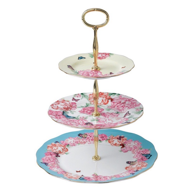Miranda Kerr for Royal Albert Three 3 Tier Cake Stand wadah kue tingkat floral porcelain