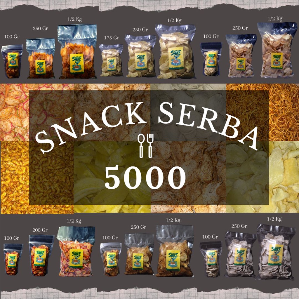 

Aneka Snack Serba 5.000 / Cemilan 5 Ribu Bebas Pilih Rasa / Makanan Ringan / Murah Jajanan Viral Cemilan Terlaris TOKO HAKANEUN SNAKE