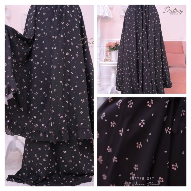 Ditsy Cirera/Cicera Black Prayer Set