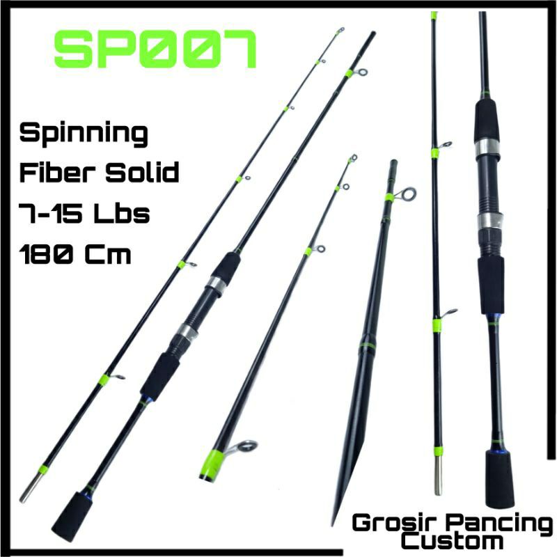 joran pancing spinning fiber solid murah kuat ajiro kujira 180 cm