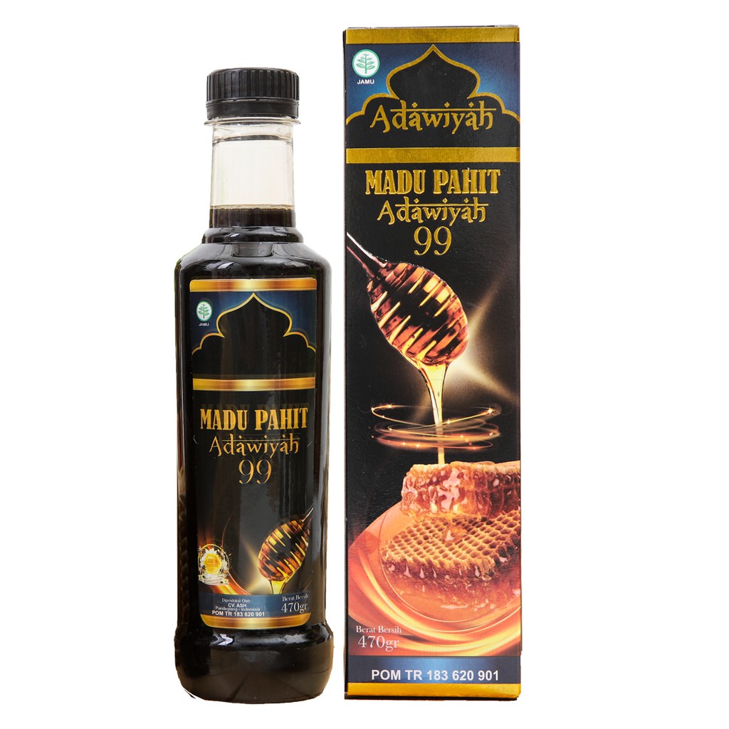 MADU ADAWIYAH 99 / MADU HITAM PAHIT Original Madu Insulin Propolis Asli Madu Kolestrol Asam Urat