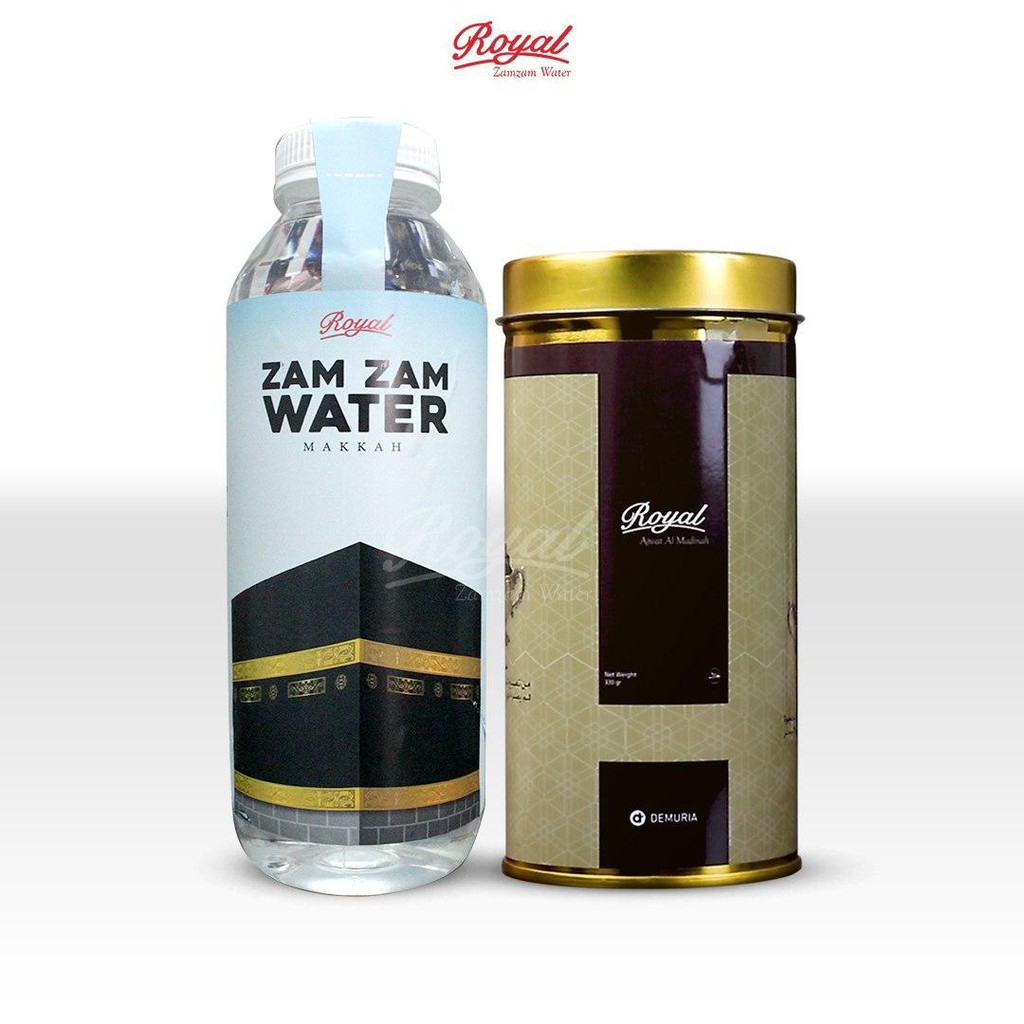

Paket Berkah ( Kurma Ajwa Royal 330g + Air Zam Zam Royal 500ml ) Royaldates Demuria Agung