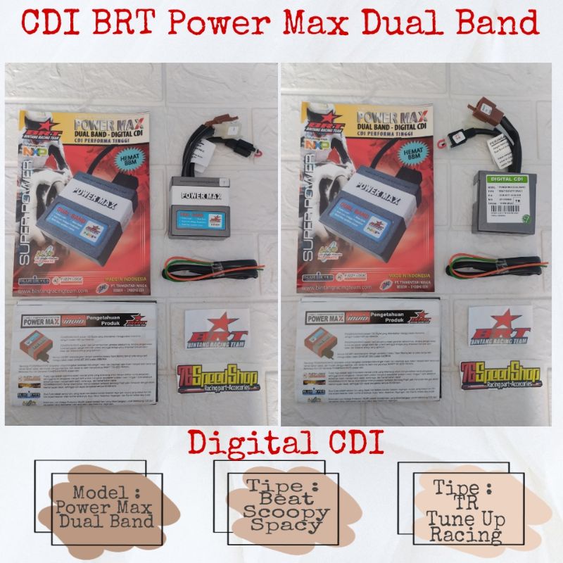 CDI BRT Racing Power max Dual band - Honda Beat Karbu Vario 110 / Scoopy / Spacy